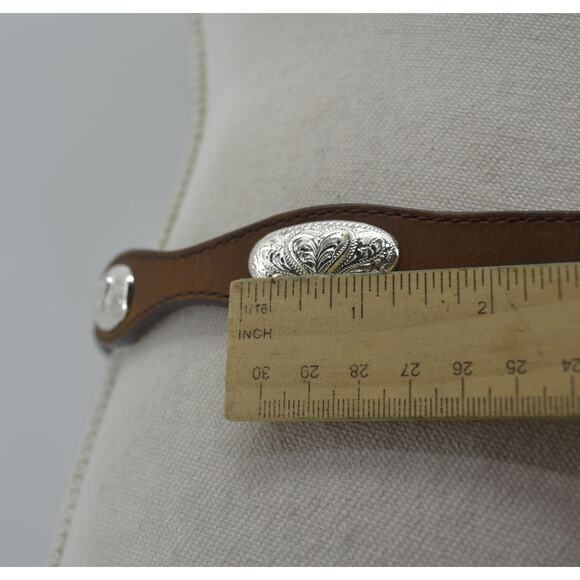 Silver Creek Western Leather Belt Rodeo Cowgirl Size 32 - Picture 6 of 13